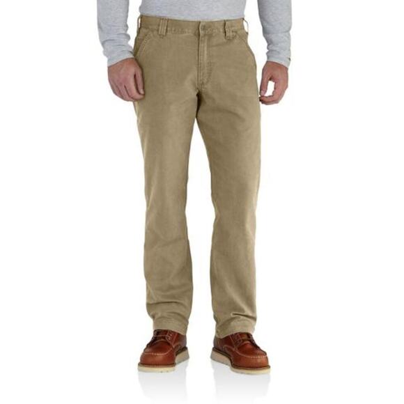 Carhartt Mens Rugged Flex Relaxed Fit Canvas Work Pants - Size 38x30 BN2291M - Picture 1 of 11